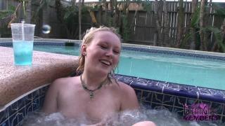 Three Girls I Met at a Beach Party get Naked in my Hot Tub 9