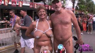 OlderTube Sexy Costumes Body Paint & Giant Bare Tits in Key West Lesbian