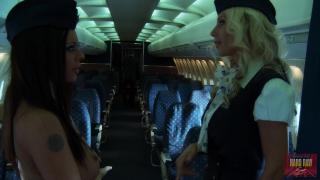 THE Mile HIGH Club... Flight Attendants Fucking in Jet while EVERYONES HOME 1