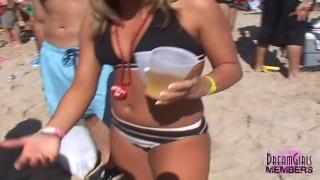 College Cuties Party in Tiny Bikinis on the Beach 10