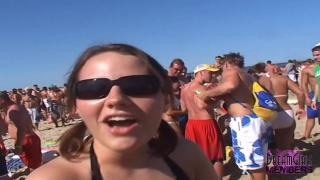 College Cuties Party in Tiny Bikinis on the Beach 8