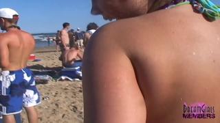 Coed Freak Dance Party & Bare Titties on the Beach 10