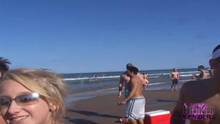 Coed Freak Dance Party & Bare Titties on the Beach 5