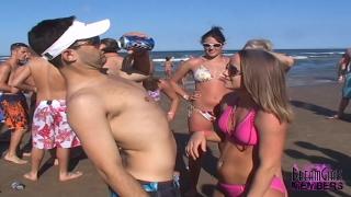 Coed Freak Dance Party & Bare Titties on the Beach 7