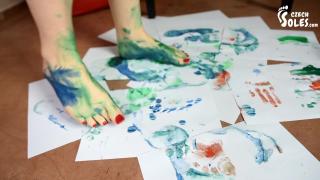 Foot and Soles Painting and Soleprints (foot Tease, Sexy Feet, Young Feet) 11