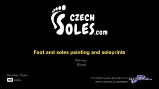 Foot and Soles Painting and Soleprints (foot Tease, Sexy Feet, Young Feet) 1