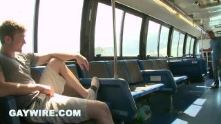 GAYWIRE - Steamy Interracial Sex on Public Bus with Rick McCoy & Evin Bramp 2