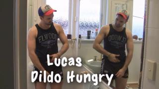 Lucas an Aussie Top Loves a Dildo and makes him Shoot Big Cum Loads 1