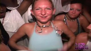 Sexy College Girls Flash their Real Tits at Foam Party 1