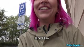 Public Agent - Hot Pink Hair Alex Bee Loves it when you Cum on her Mouth 3