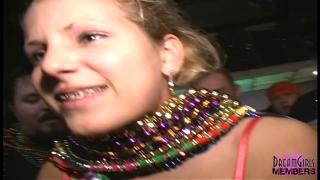 College Coeds Show Pussy on the Street at Mardi Gras 6