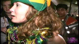 College Coeds Show Pussy on the Street at Mardi Gras 7