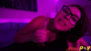 Chubby GF FitSid Sucks Cock in Pink Light with Facial 9