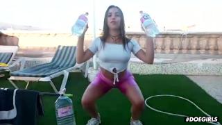 DoeGirls - Fucking Gorgeous Spanish Teen Anastasia Brokelyn Outdoor Anal and Pussy Masturbation 3
