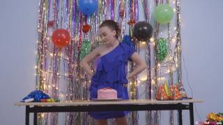 Curly Redheaded Party Planner Cherrie Sits down onto Cake and Masturbates 2
