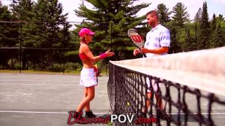 Blow me POV - Petite Blonde Tennis Player gives Coach a BJ 7