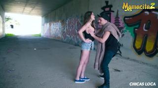 Chicas Loca - Evelina Darling Russian Teen Fucks a Big Spanish Cock outside under a Tunnel 5
