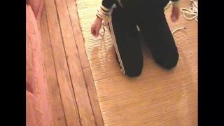 HOLLY BEAU IN JOGGING BOTTOMS & TOP BAREFOOT TIED ON FLOOR & BALLGAGGED 10