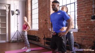 Fitness Rooms - Yves and Julia Parker take an Aerobics Class with Tasty Stacey 5