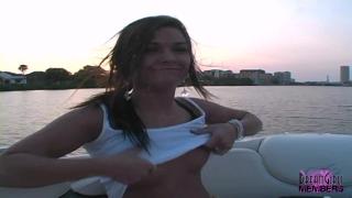 College Girls get Topless on my Boat at Sunset 1