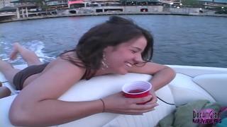 College Girls get Topless on my Boat at Sunset 6