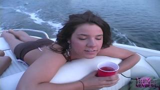 College Girls get Topless on my Boat at Sunset 7