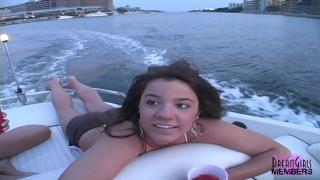 College Girls get Topless on my Boat at Sunset 8