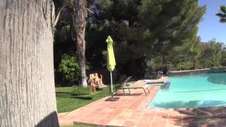 Peeping Poolside on Sarah Vandella - Jerk off Instructions 1