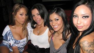 Hot Latina College Girls have a Wild Public Orgy in the Strip Club 1