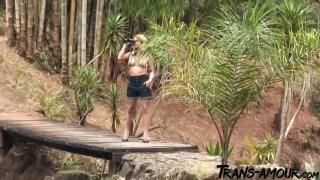 Shemale Fucking the Step Bro Outdoors 2