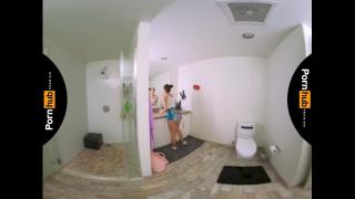 VR 180 - Teen Milana Ricci Masturbating in the Shower 2