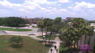 Whoa! Hot Girls Flashing on a College Campus! 1
