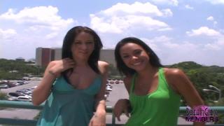 Whoa! Hot Girls Flashing on a College Campus! 3