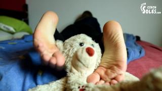 Foot Smothering and Trampling Teddy Bear (czech Soles, Foot Domination, Femdom, Bare Feet) 11
