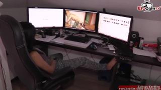 Young German Latina Gets Caught Watching Porn and then Shoots her own Porn 1