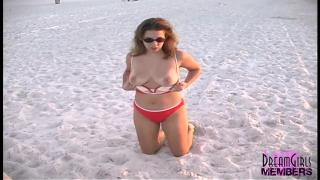 Insane Public Flashing with Nice Real Tit Brunette 10