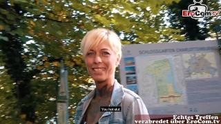 Tattooed German MILF with Short Blond Hair and Blue Eyes Picked up in the Park 3