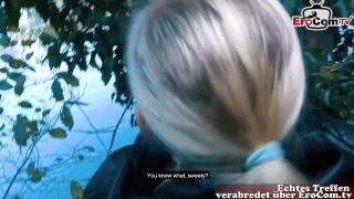 Natural German Blonde in Black Nylons Gets Fucked at the Blind Date 5