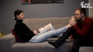 Nikola's first Foot Worship in her Life! (foot Fetish, Sexy Feet, Bare Feet, Czech Soles,young Feet) 12