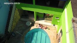 Amazing Videos made with DRONE in São Paulo Catches Couple Fucking in the Garden next to the Pool 12