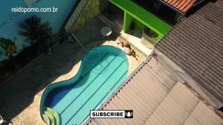 Amazing Videos made with DRONE in São Paulo Catches Couple Fucking in the Garden next to the Pool 1