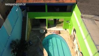 Amazing Videos made with DRONE in São Paulo Catches Couple Fucking in the Garden next to the Pool 6