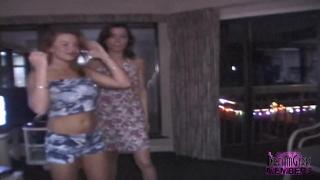 Myrtle Beach Street Flashing with three Wild Girls 3