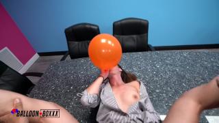 Office Slut Jaimie Vine Blows to Pop & Takes Virtual Cock - Balloon Boxxx 8