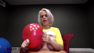 Bit Titty MILF Casca Akashova Blows 2 Pop & SUCKS Cock - Balloon Boxxx 11