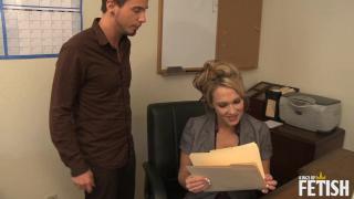 Pretty Boss with Big Boobs Fucks with her Horny Employee at Work in the Office 1