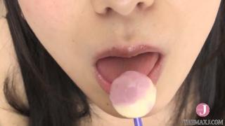 Japanese Girl in Sexy Lingerie Sucks on Lollipop 12