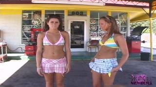Maddie & Autumn get Naked in an Auto Body Shop 9