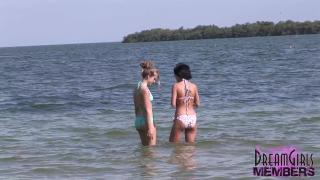 These two Hotties get Naked at a Local Beach 1