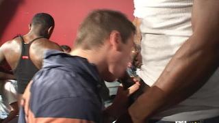 Two White Guys get their Shaved Asses Deep Pounded by Black Men in Rough Group Sex 2